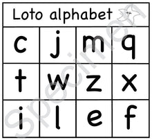 Charger l'image dans la galerie, Loto alphabet lettres scriptes format PDF