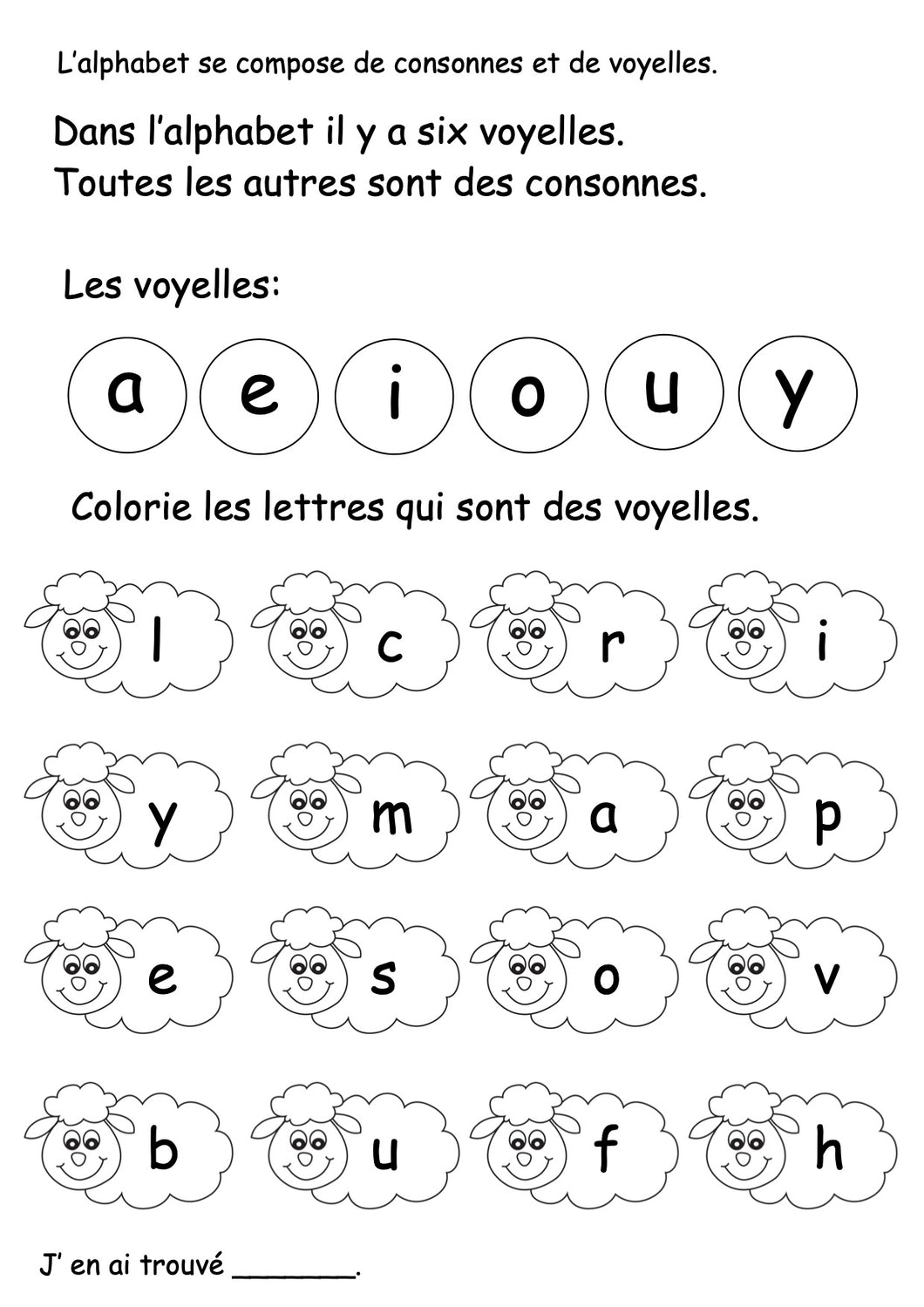 Fiche sur les voyelles